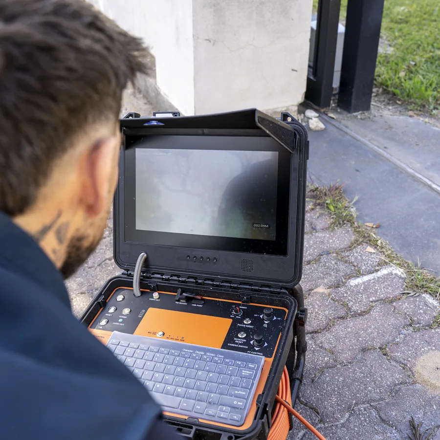 CCTV drain inspection camera and monitor