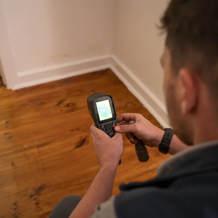 Thermal camera used to investigate a water leak